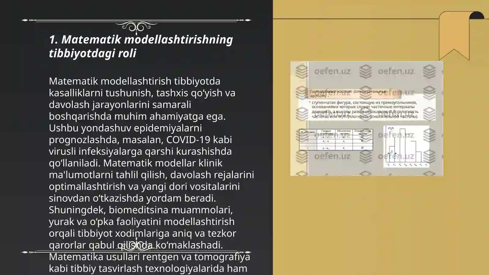 Tibbiyotda matematik modellashtirish uslublarini oʻrganish 3