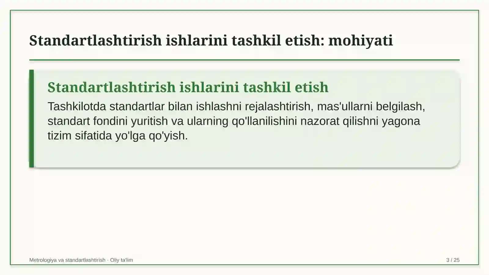 Davlat xaridlari tizimida standartlashtirish ishlarini tashkil etish 3