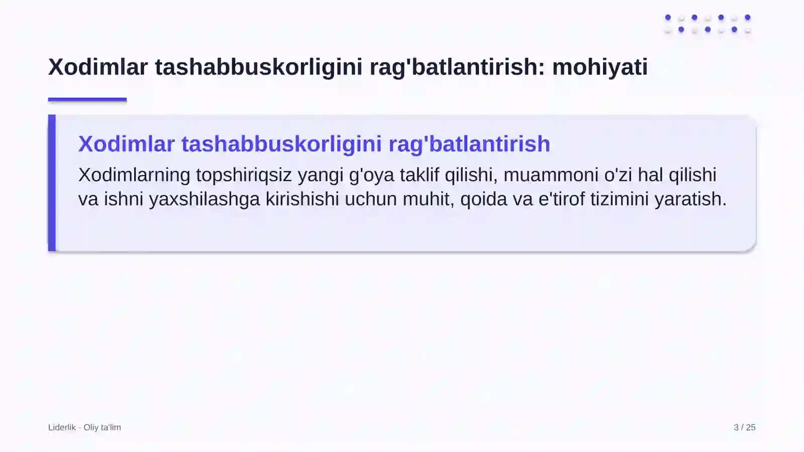 ehtiyot qismlar do'konlarida xodimlarning tashabbuskorligini rag'batlantirish 1718 3