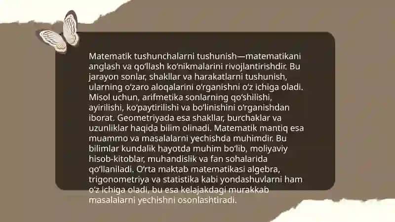 Matematik tushunchalarni tushunish 3