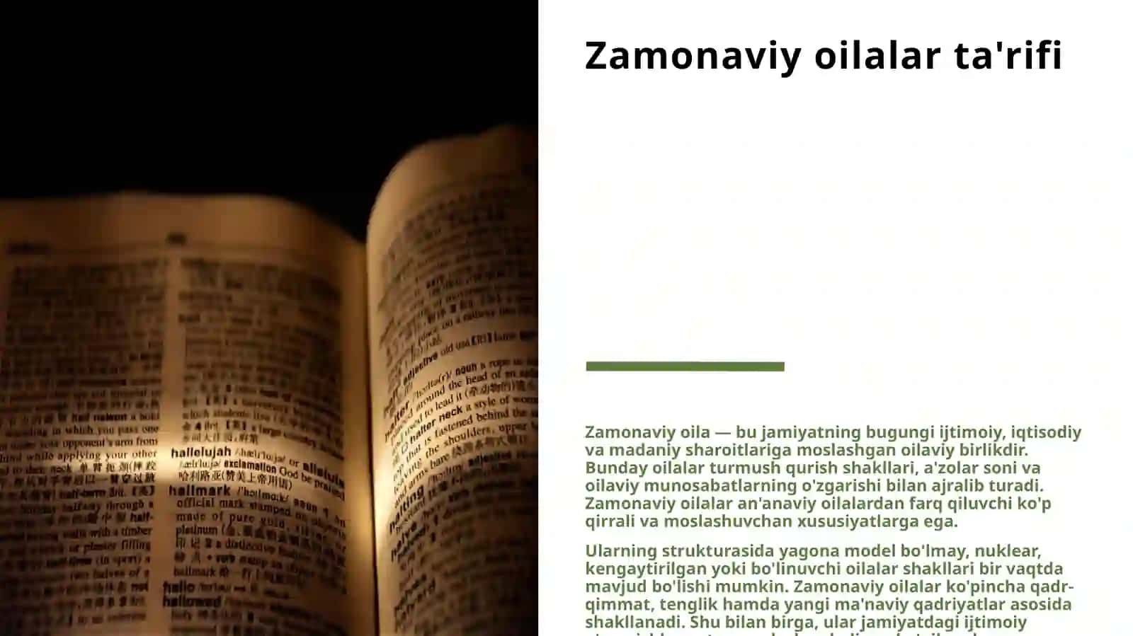 ZAMONAVIY OILALAR RIVOJINING UZIGA XOS XUSUSIYATLARI 3