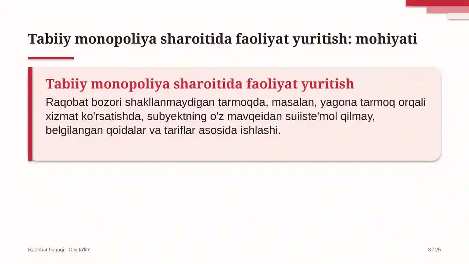 Tabiiy monopoliya sharoitida faoliyat yuritish: mohiyati 3