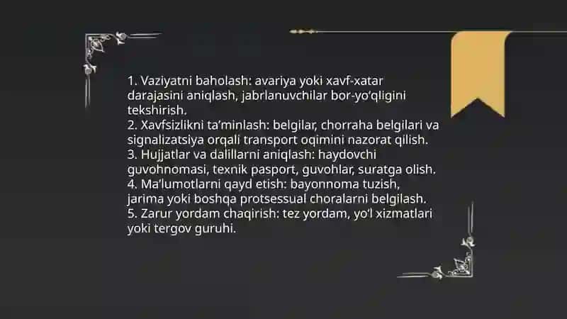 Yoʻl harakati qatnadhchilari tomonidan yoʻl harakat qoidalari buzilganda ular patrul xizmati xodimlari oʻzaro munosabatlari 3