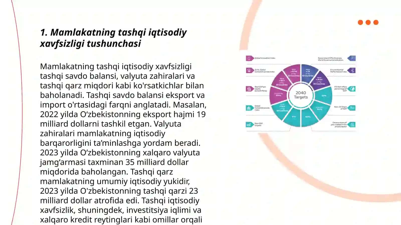 Mamlakatning tashqi iqtisodiy xafsizligini taminlash 3