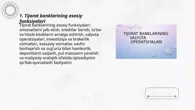 Tijorat banklari:funktsiyalari va operatsiyalari 3