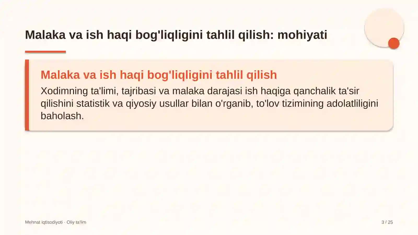 turistik axborot markazlarida malaka va ish haqi o'rtasidagi bog'liqlikni tahlil qilish 8888 3
