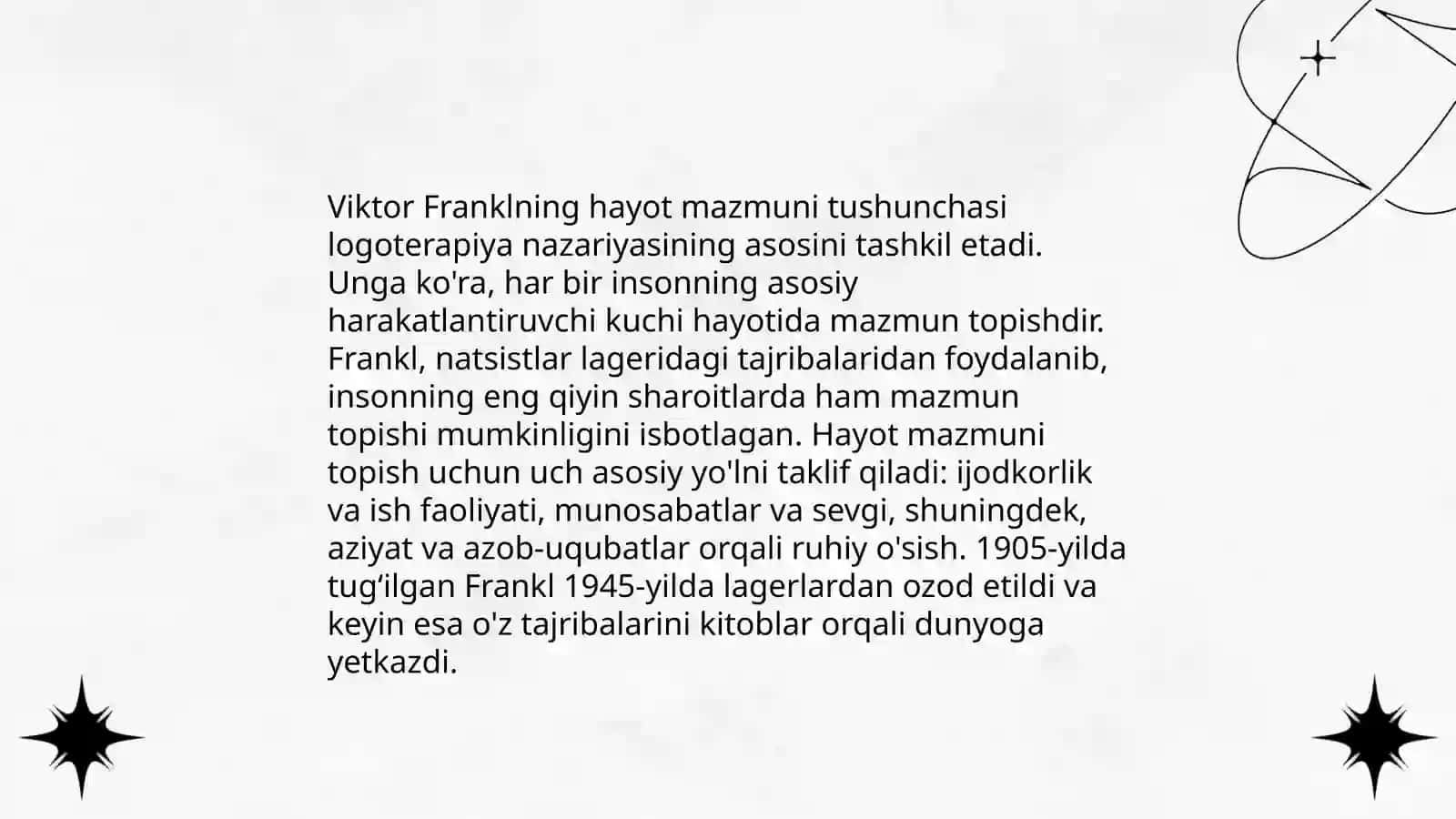 Viktor Franklning hayot mazmuni toʻgʻrisidagi taʼlimotida dindorlik tushinchasi 3