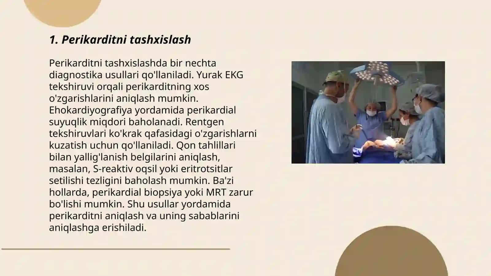 Perikarditda operatsiyalar Maftuna 3