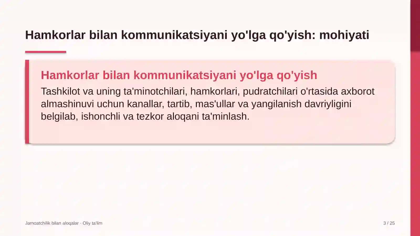 onlayn kinoteatrlarda hamkorlar bilan kommunikatsiyani yo'lga qo'yish 6685 3
