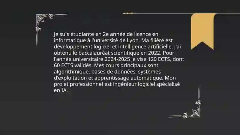 Je suis étudiant(e) 3