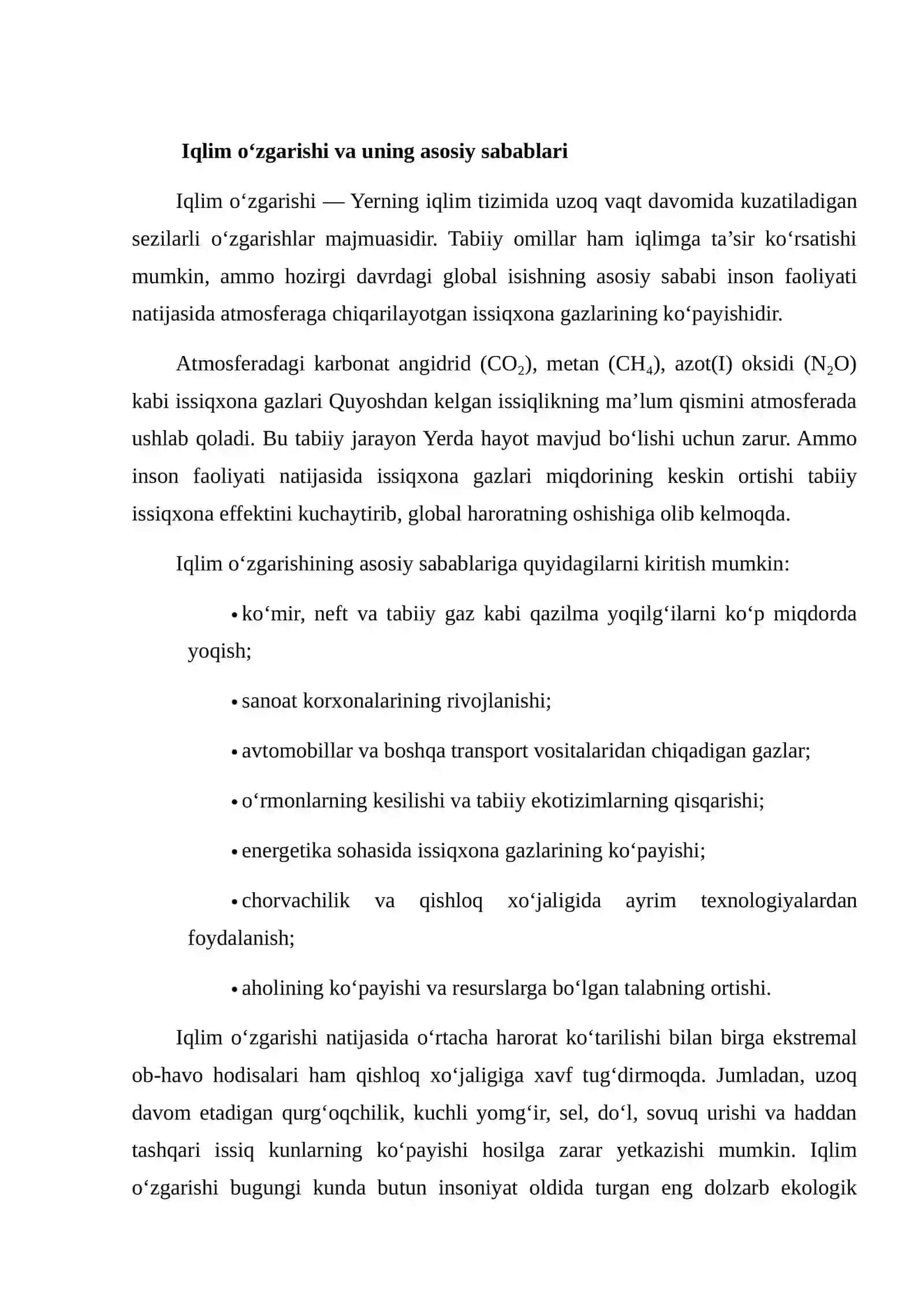 IQLIM O‘ZGARISHINING QISHLOQ XO‘JALIGIGA TA’SIRI 3