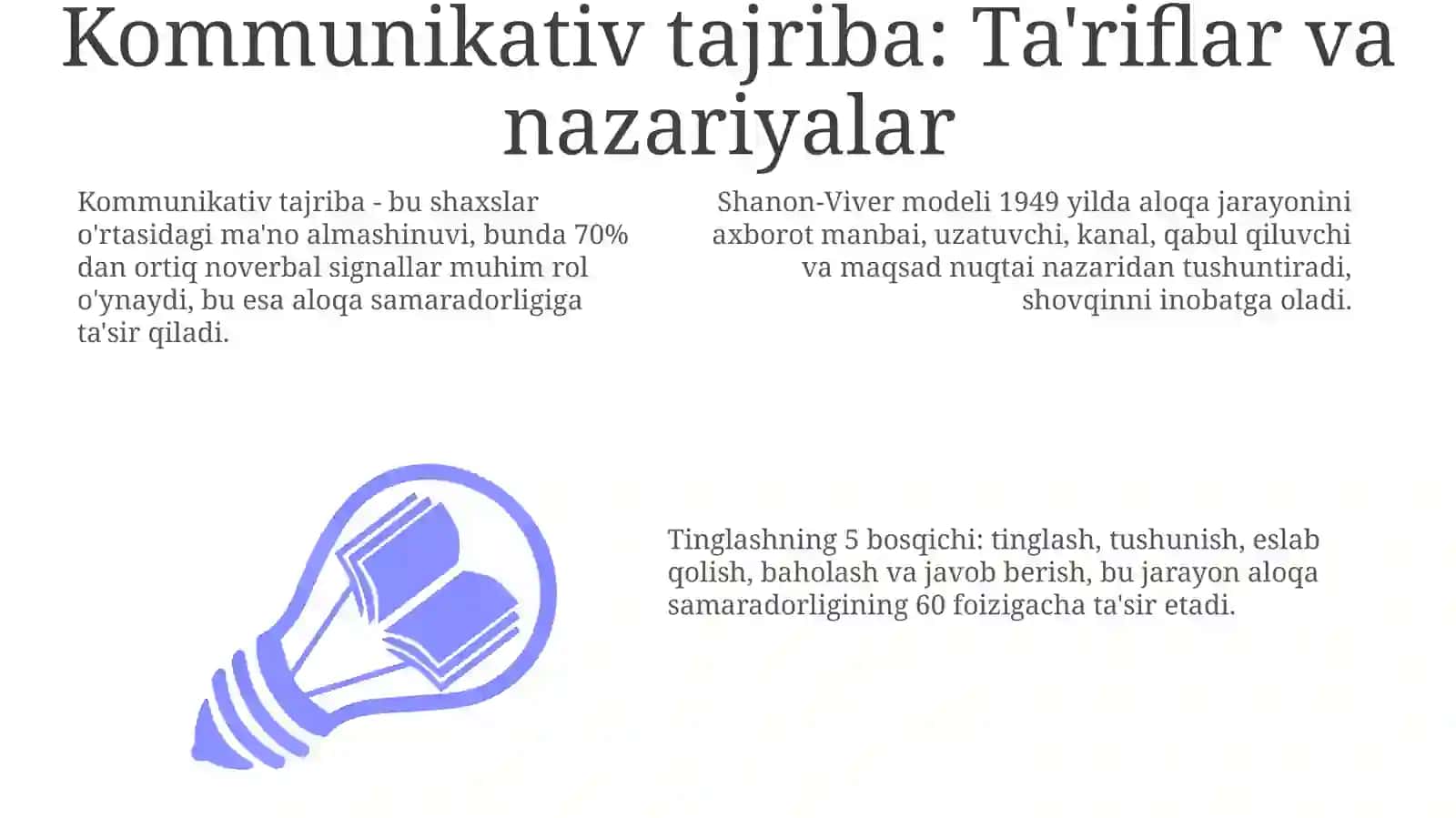 Kommunikativ tajriba 3