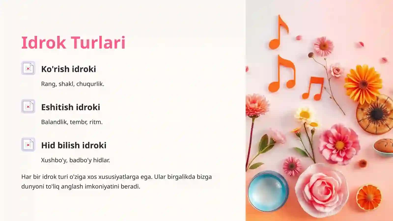 Idrok: Dunyoni Qanday Anglaymiz? 3