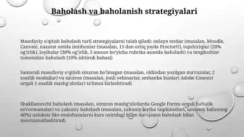 Masofaviy ta'lim texnologiyalari asosida o'qitish metodikasi 3