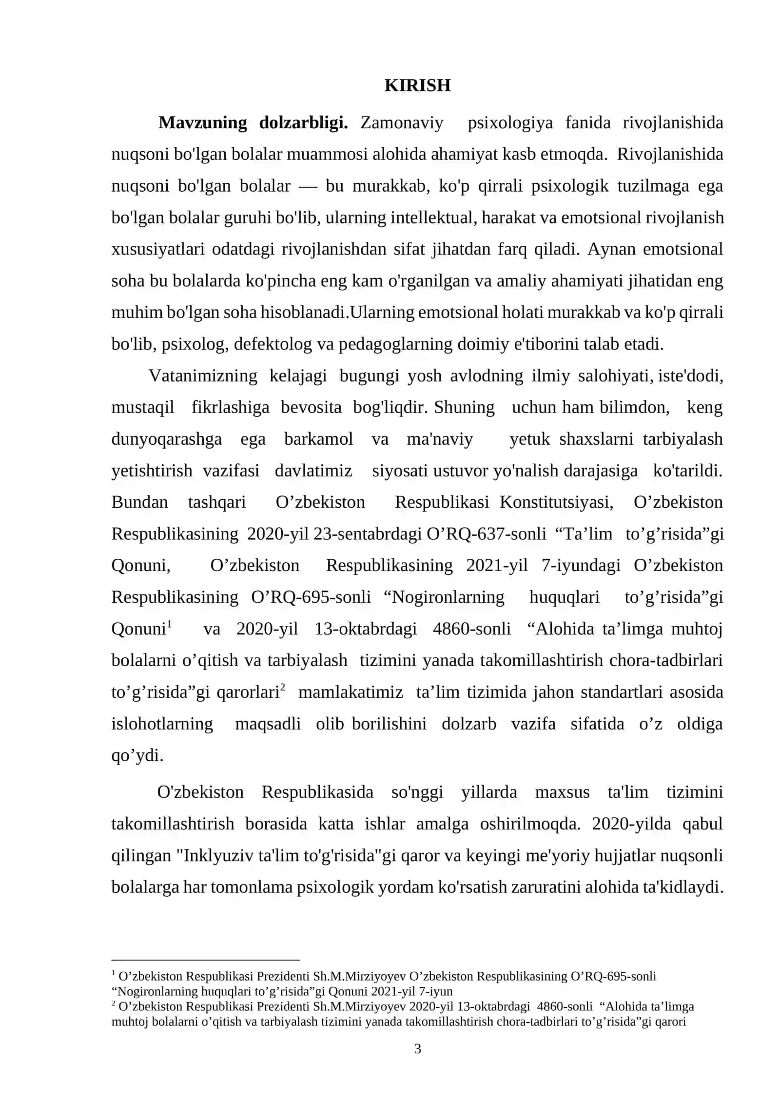 Rivojlanishida nuqsoni bo’lgan bolalarda emotsional holat xususiyatlari 3