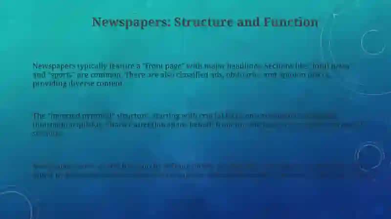 Newspapers: Structure and Function 3
