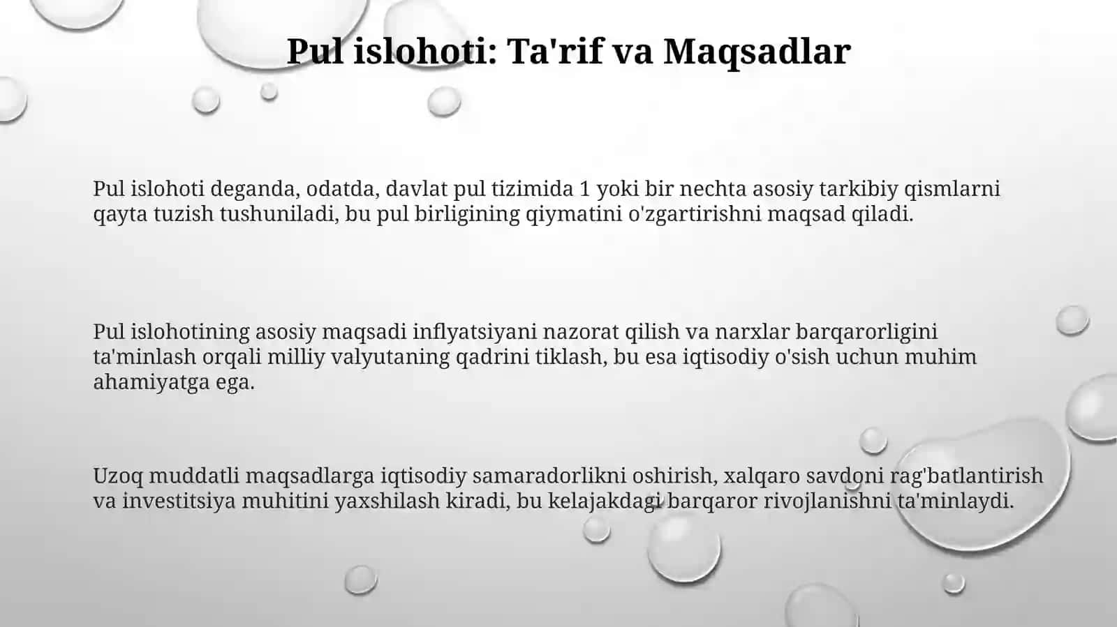 Pul islohoti 3