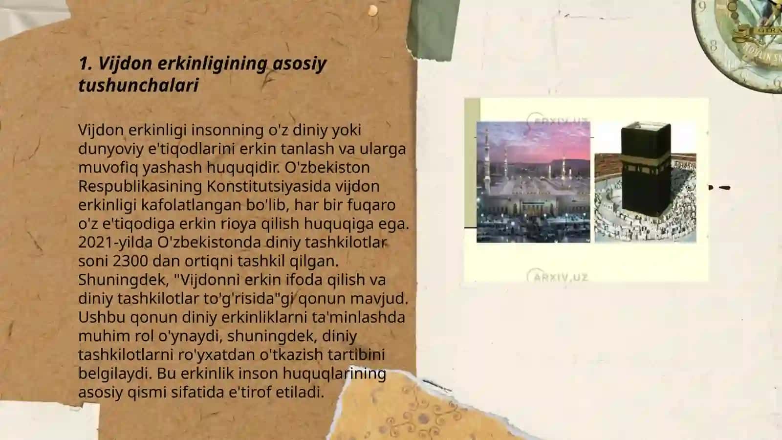 Vijdon va e'tiqod erkinligining ta'rifi 3