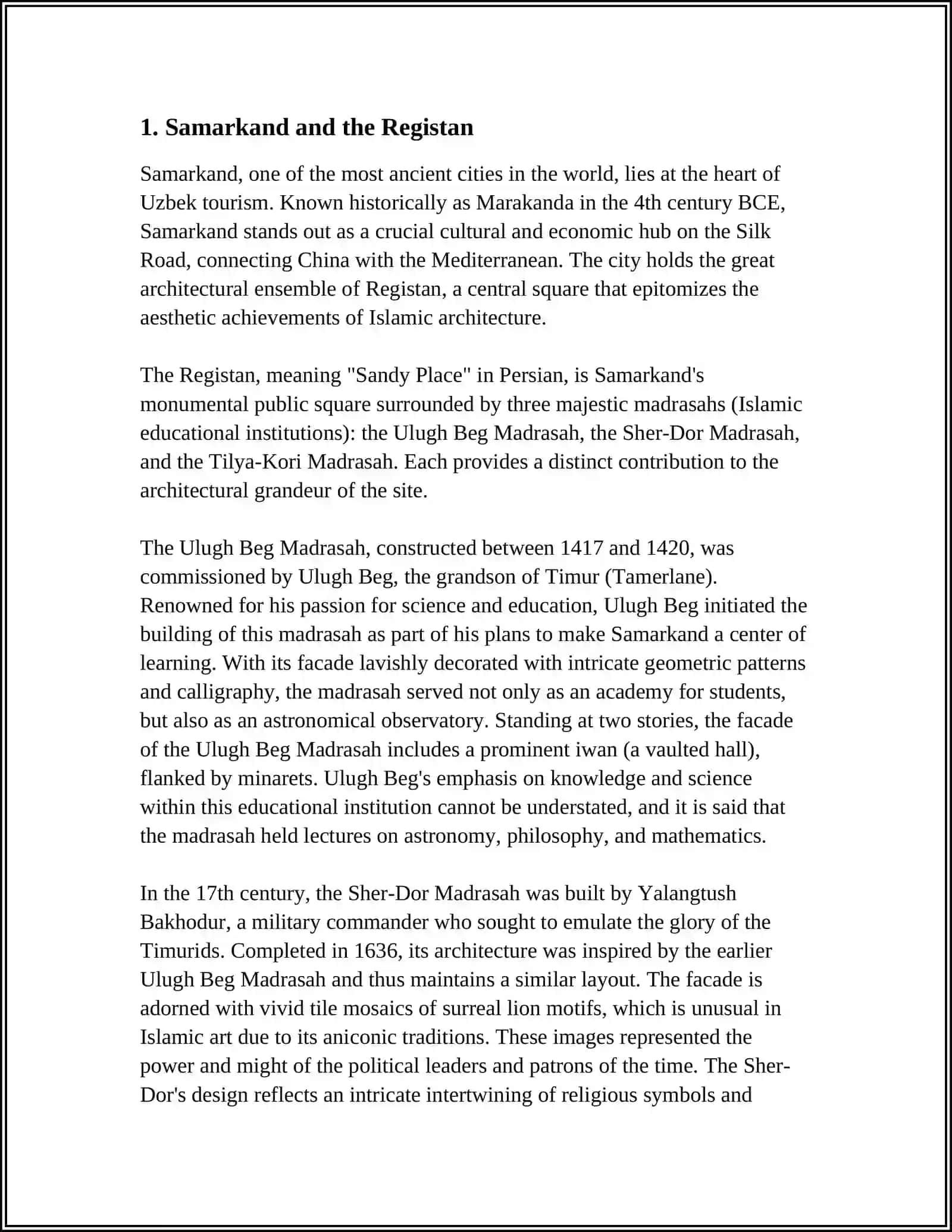 REFERAT Theme: UZBEK TOURISM 3