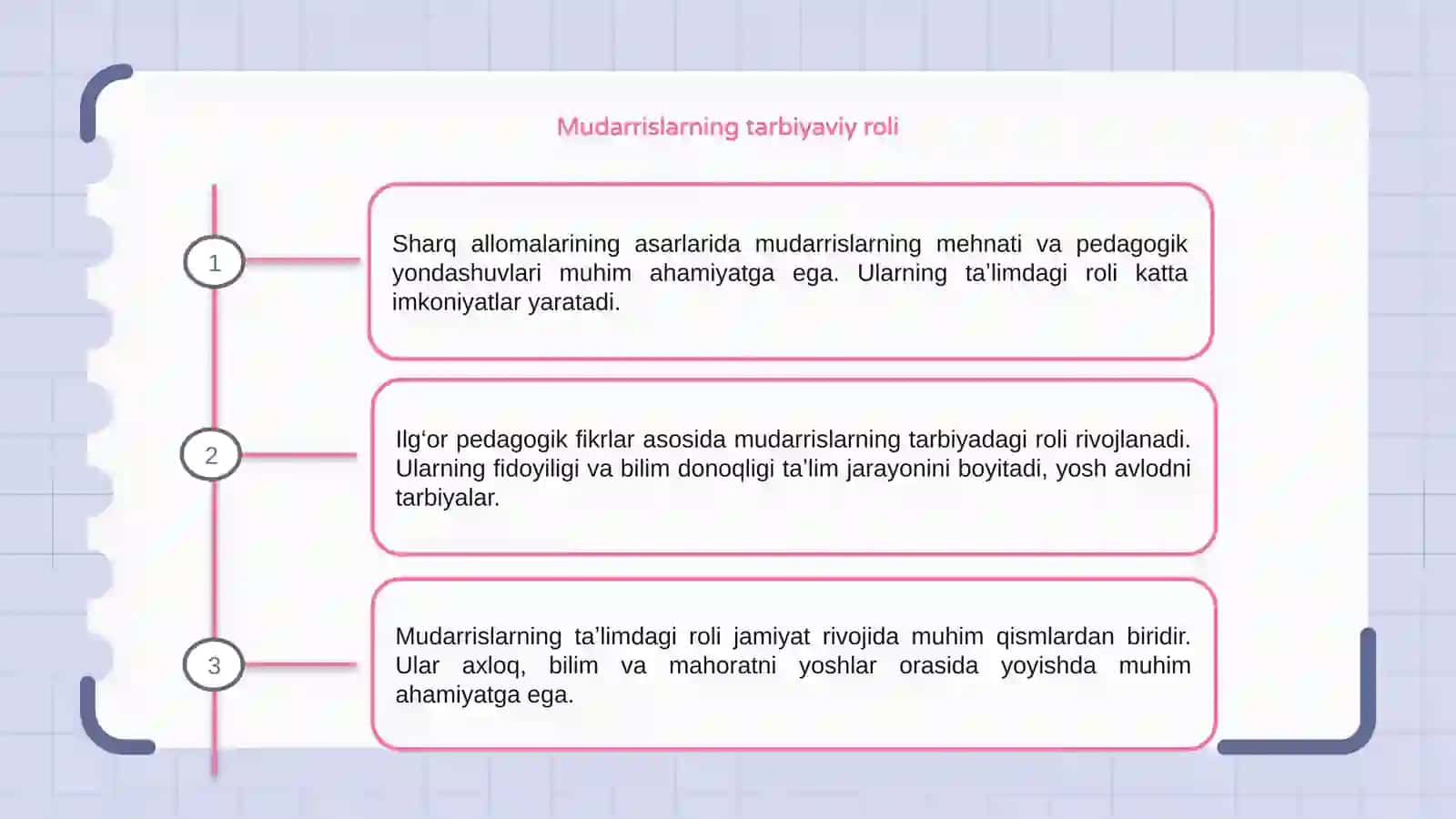 Sharq allomalarining asarlarida mudarrislar mehnati to‘g‘risida ilg‘or pedagogik fikrlar 3