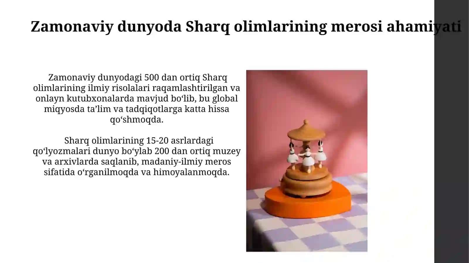 Sharq donishmandlari mutafakkirida ijodiy meros va ularga qoʻyiladigan talablar 3