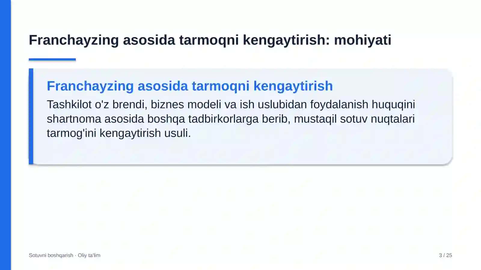 faktoring kompaniyalarida franchayzing asosida sotuv tarmog'ini kengaytirish 8211 3