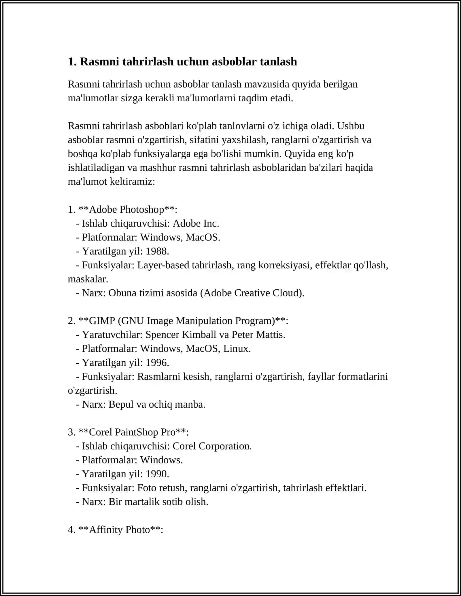 ADOBE PHOTOSHOP DASTURIDA INSTUMENTLAR YORDAMIDA MAXSUS EFFEKTLAR YARATISHNIG YO‘LLARI 3
