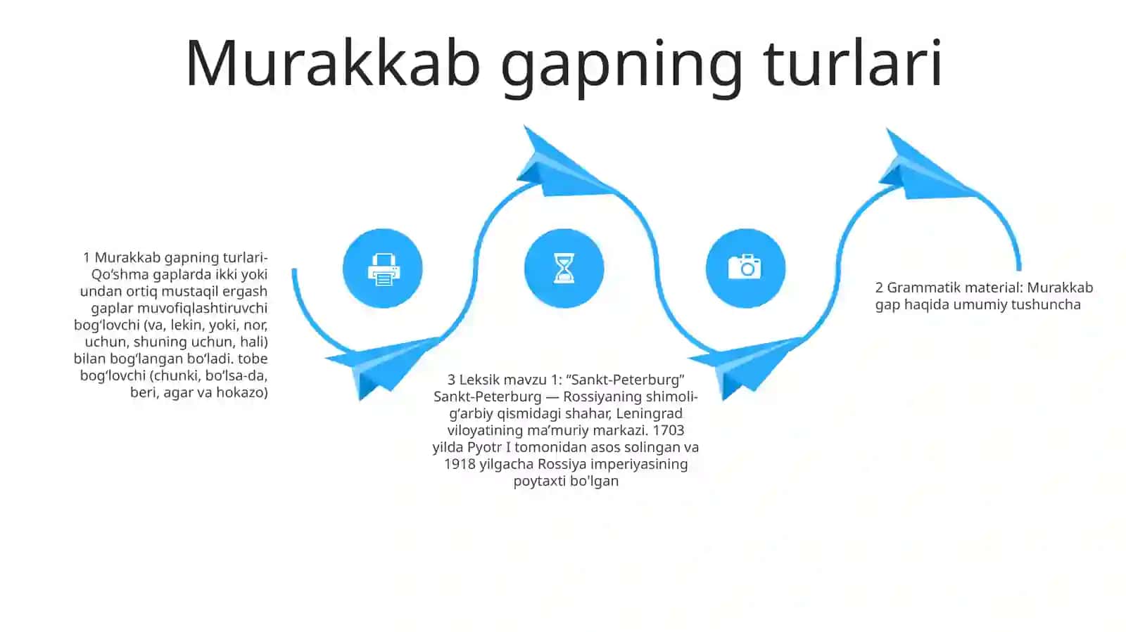 Murakkab jumlalar: umumiy ko'rinish 3