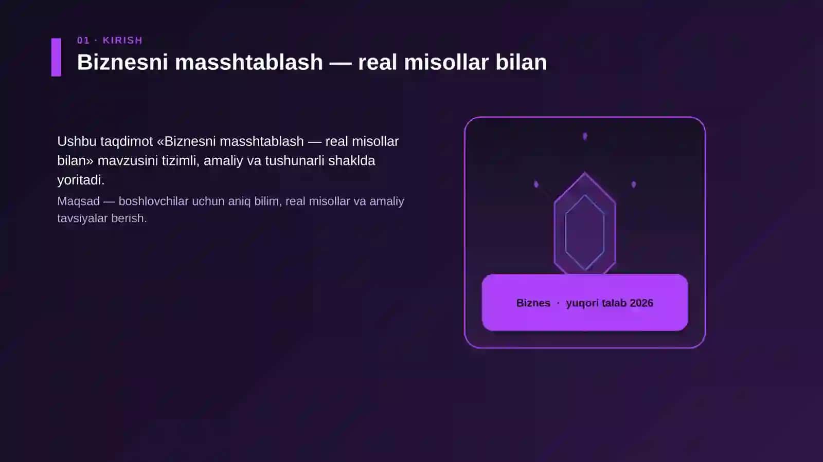 Biznesni masshtablash — real misollar bilan 3