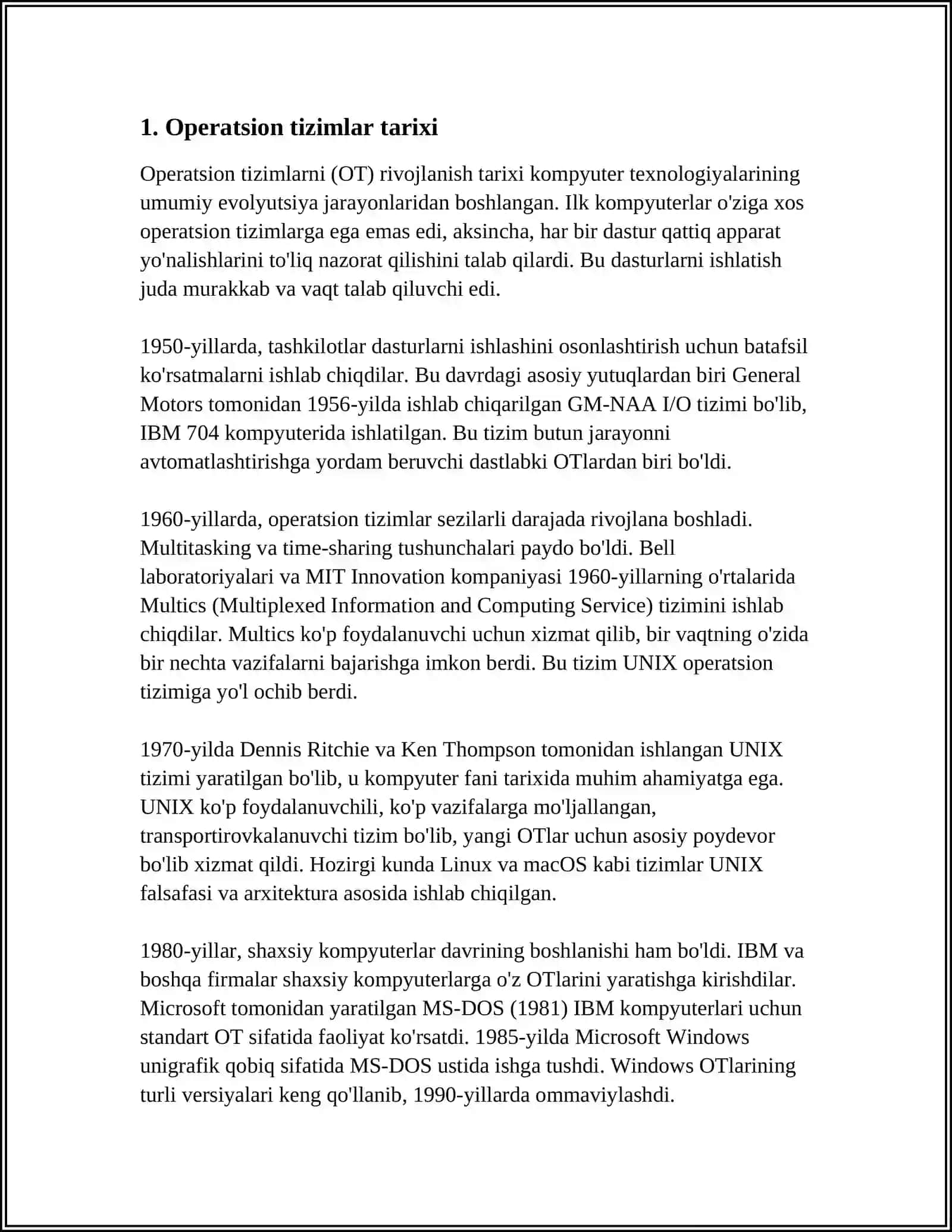 O‘RNATILGAN OPERATSION TIZIMLARDA TARMOQLAR 3