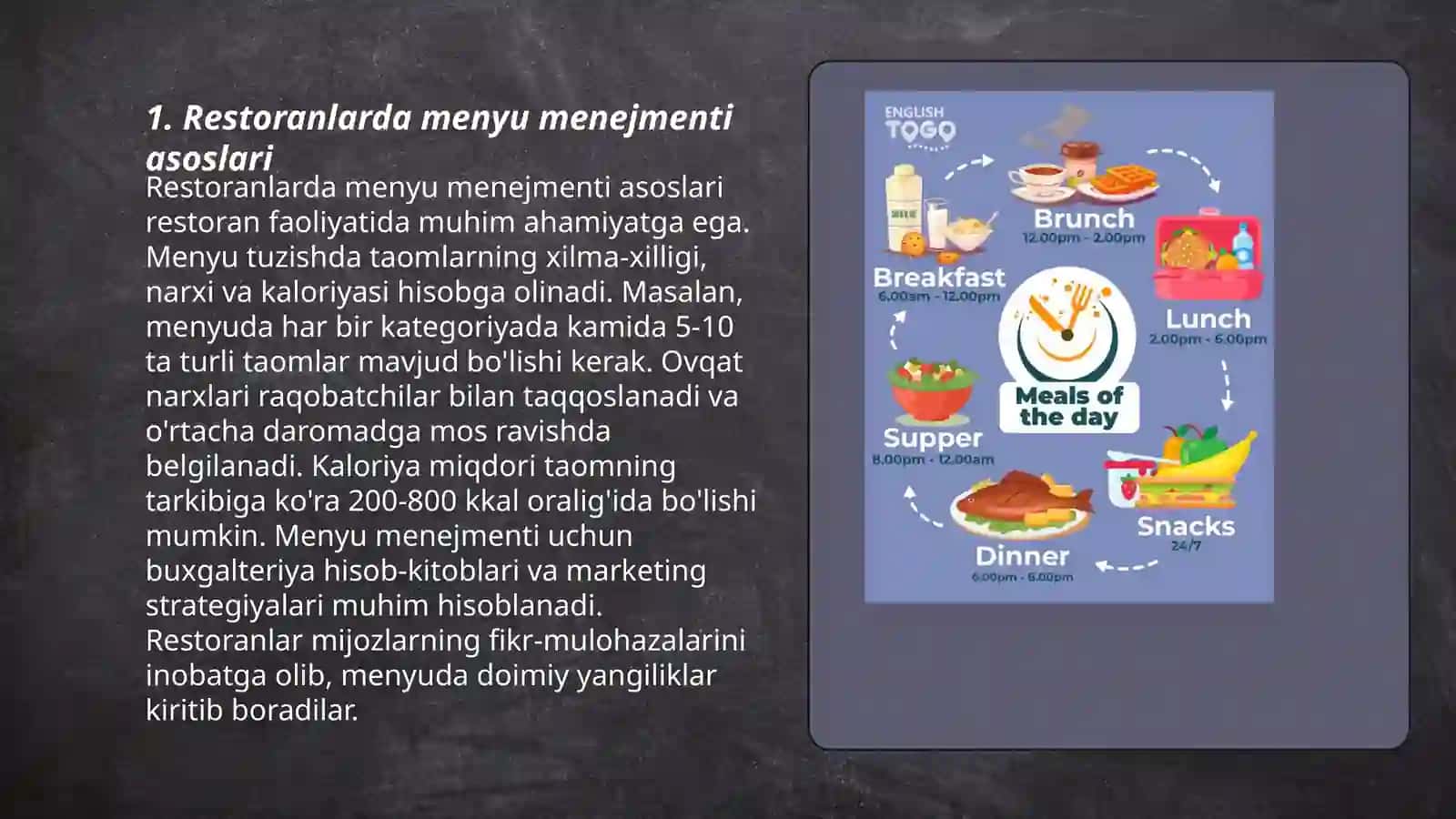 Restoranlarda menyu menejmenti asoslari 3