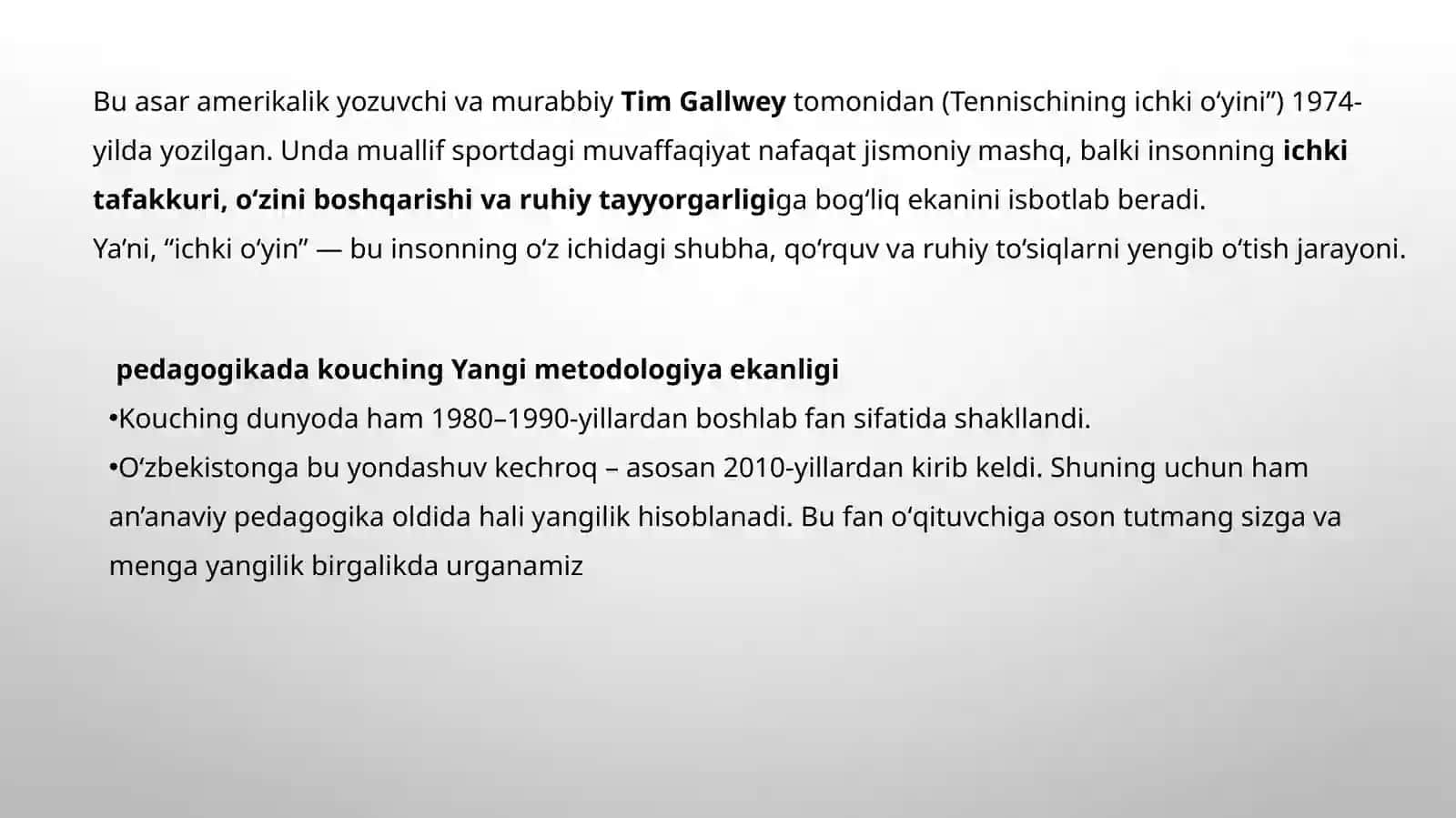 Ma’ruza: Tarbiyadakouch-treningfaniningmetodologiyasi 3