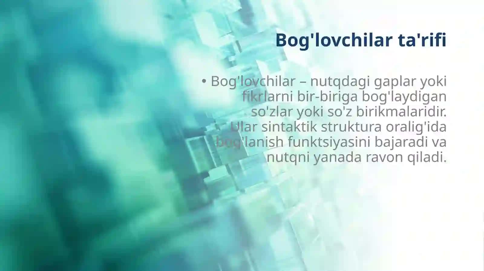 Bog'lovchilar 3