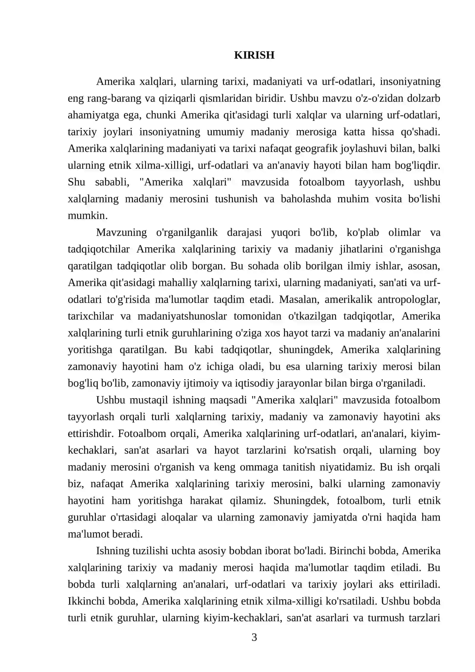 "Amerika xalqlari" mavzulariga fotoalbom tayyorlash 3