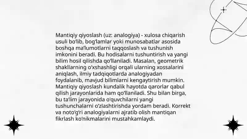 Mantiqiy qiyoslash 3