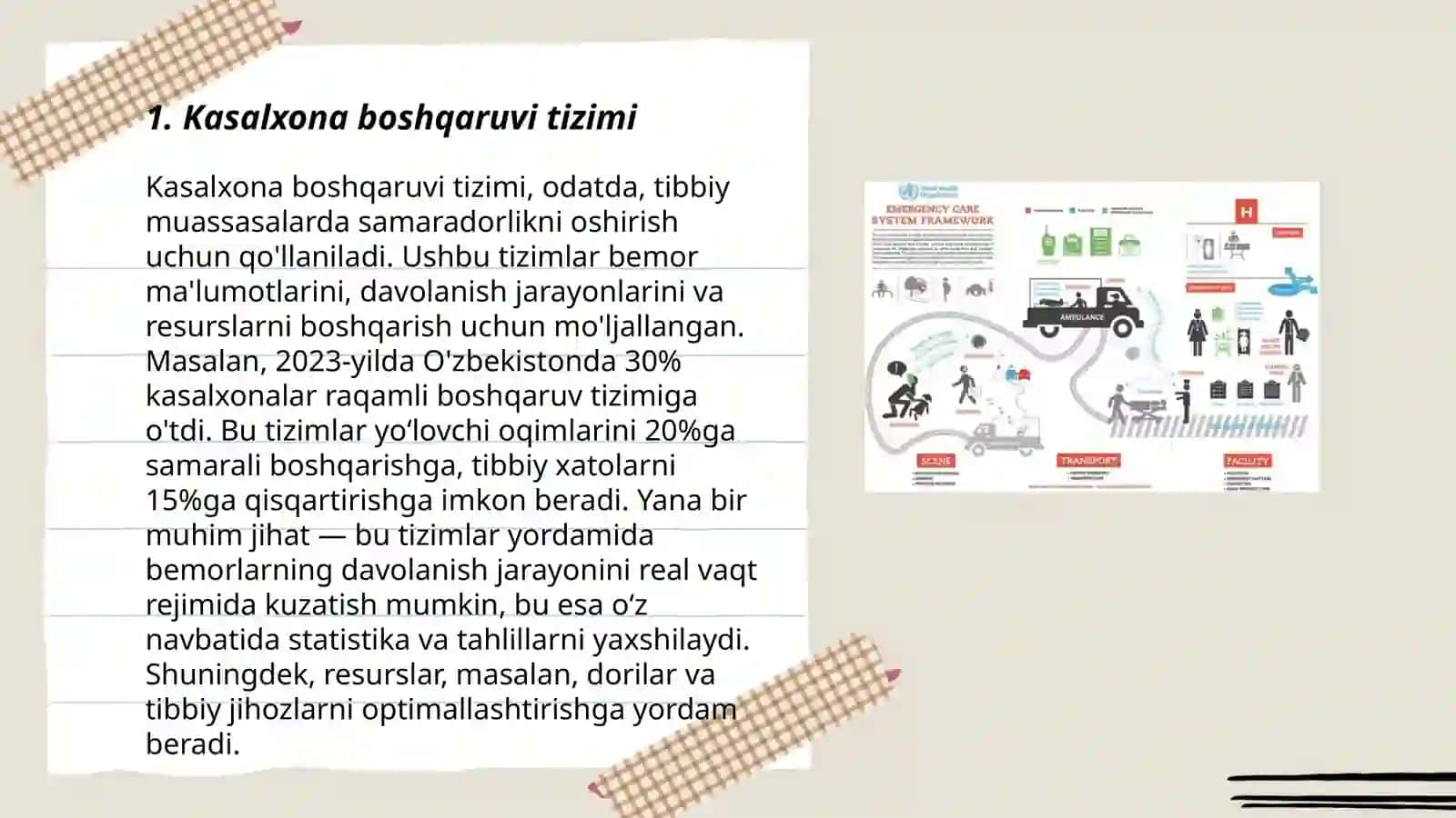 Tibbiy xizmat koʻrsatish tizimlari 3