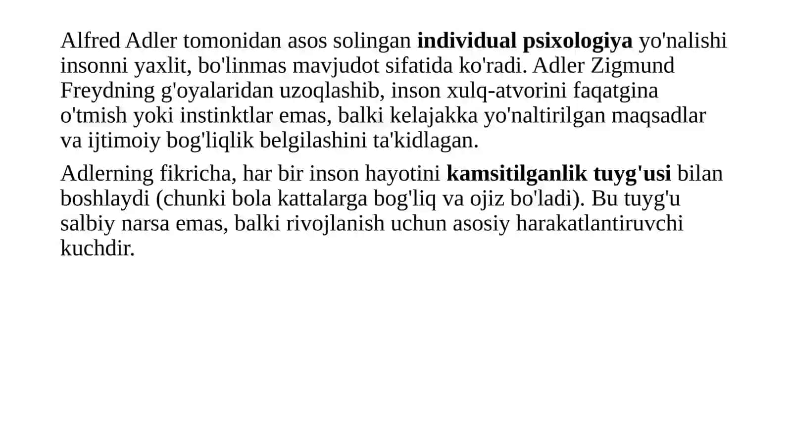 Adlerning individual psixologiyasi 3