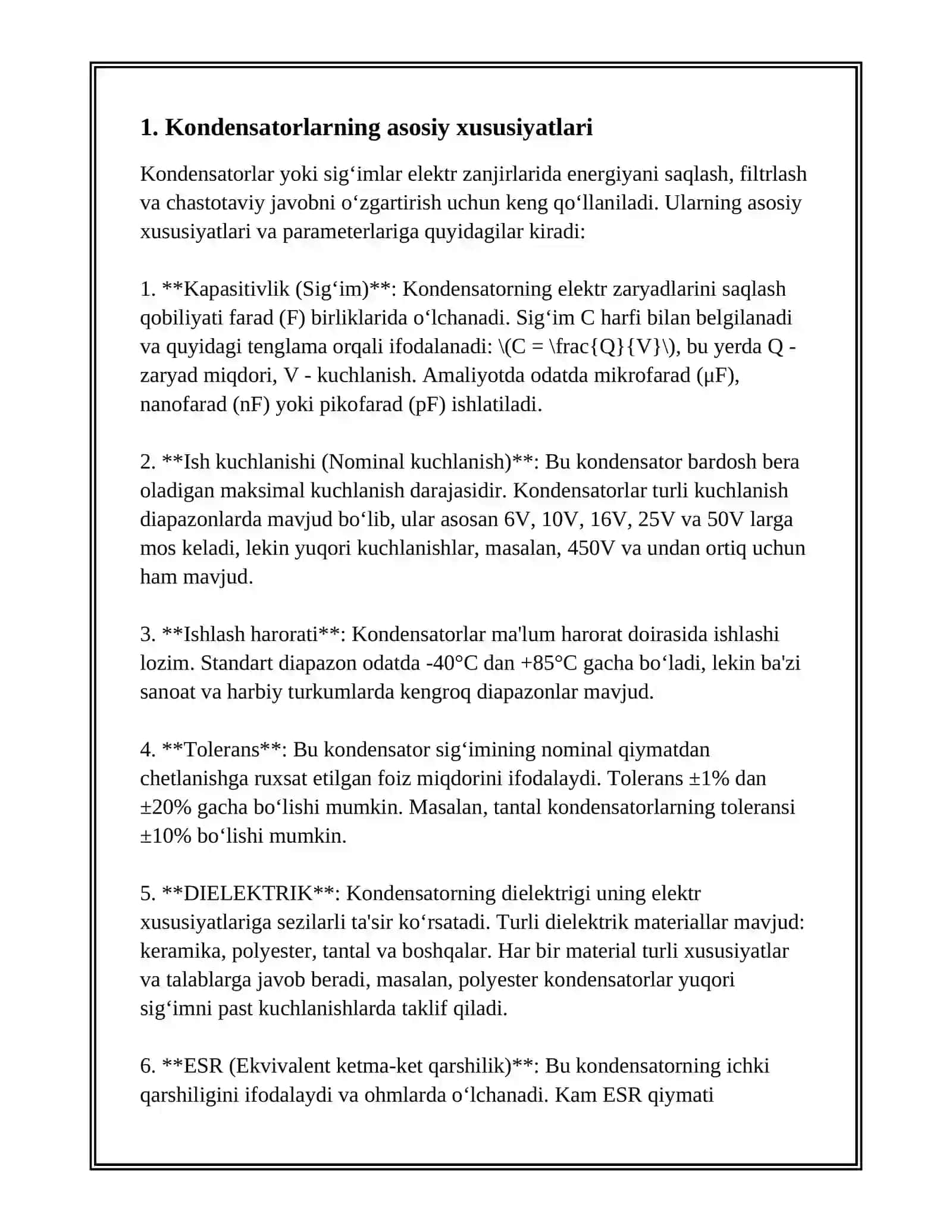 ASOSIY XOTIRA ELEMENTLARI SIFATIDA KONDENSATOR VA INDUKTIVLIK G`ALTAKLARNING XUSUSIYATLARI 3