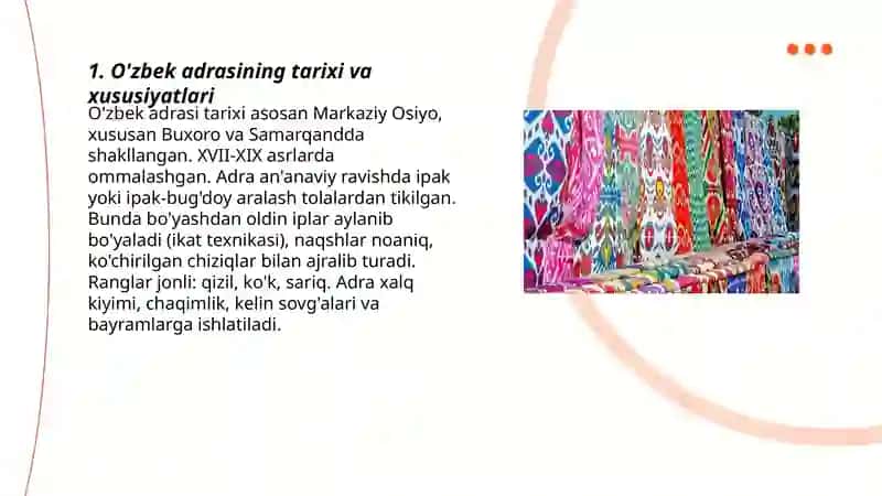 O'zbek milliy matolari 3