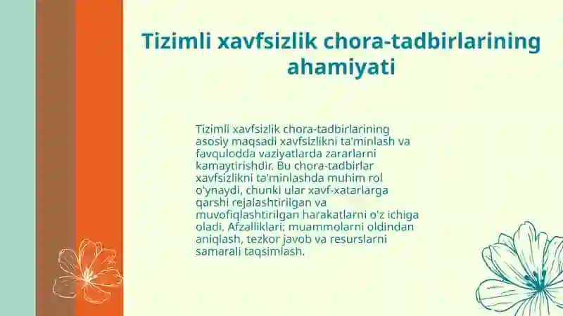 Texnogen hususiyatli favqulotda vaziyatlarni oldini olish chora tadbirlari 3