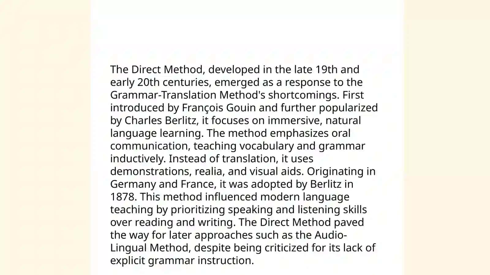 Direct and Grammar Translation Methods 3