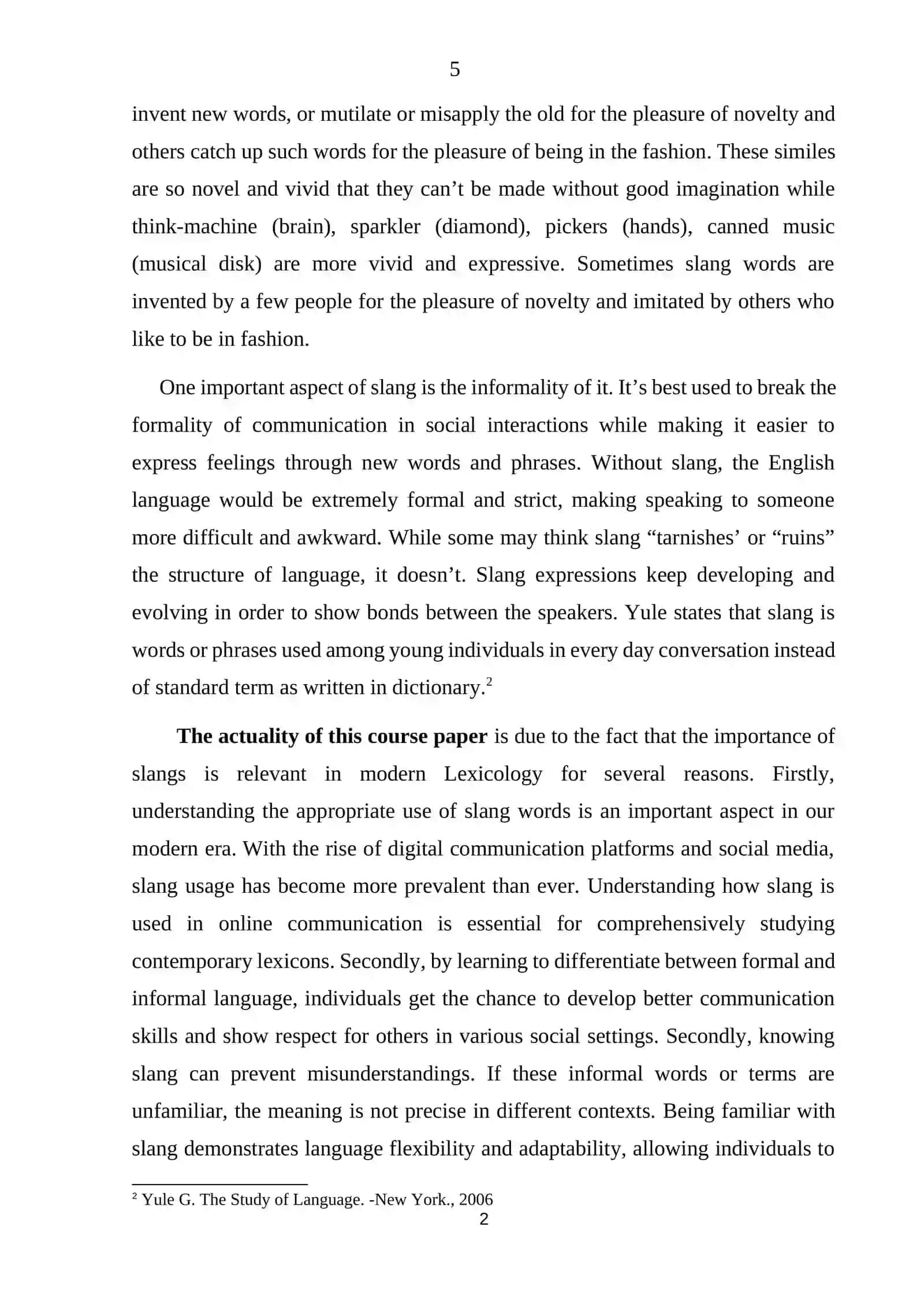 THE CHARACTERISTIC ASPECTS OF THE FORMATION AND DEVELOPMENT OF SLANGS IN MODERN LEXICOLOGY 3