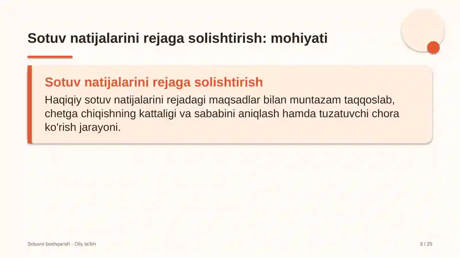 Baliqchilik xo'jaliklarida sotuv natijalarini rejaga solishtirish 3
