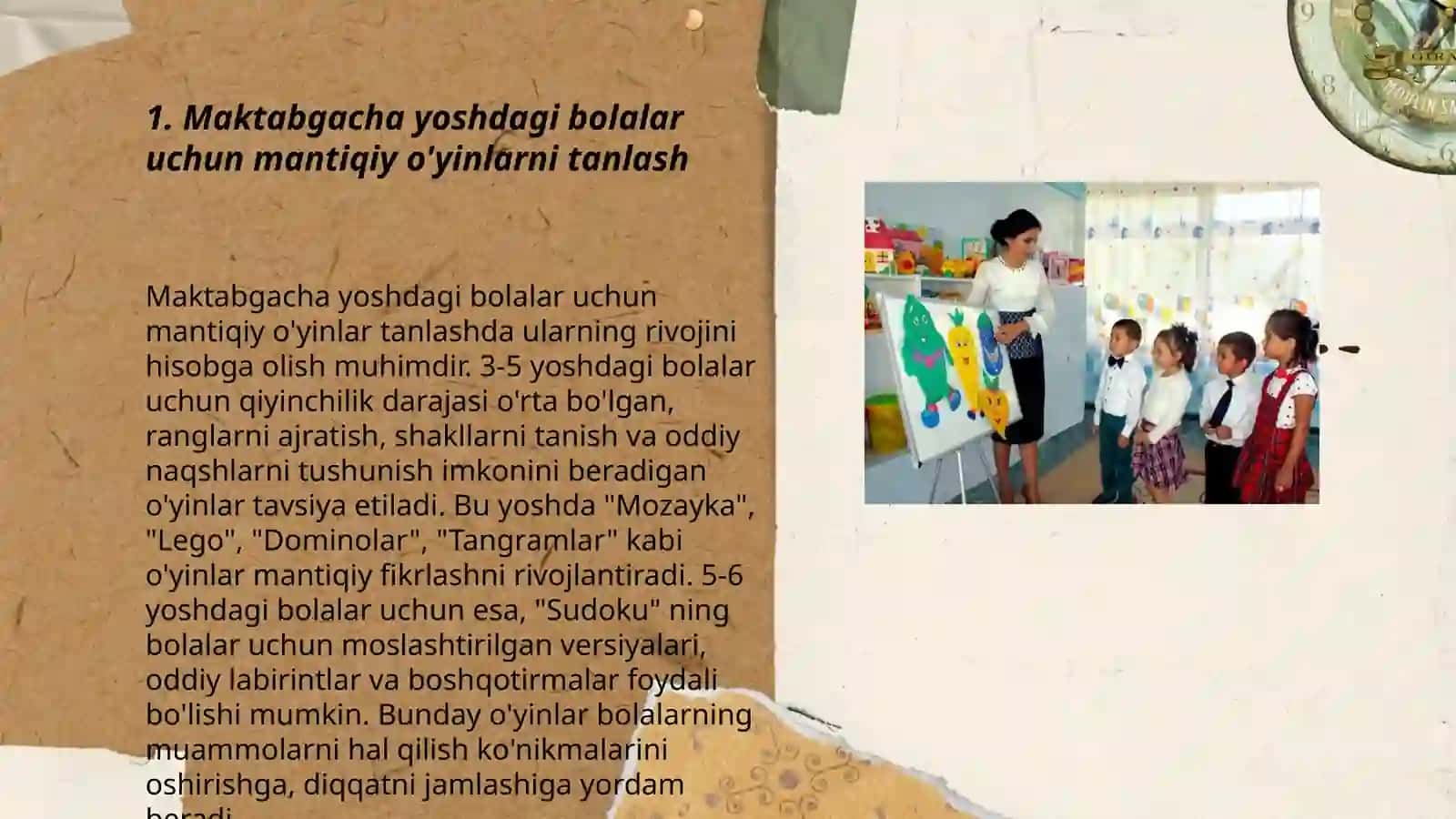 Maktabgacha yoshlikdagi bolalarni mantiqiy va mathematic rivojlantirish va o'qitishning zamonaviy texnologiyalari 3