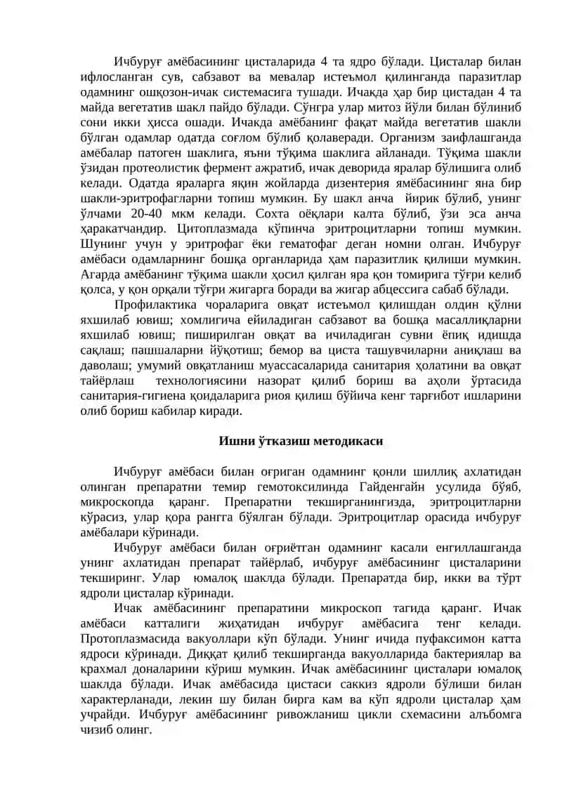 Ичбуруғ амёбаси 3