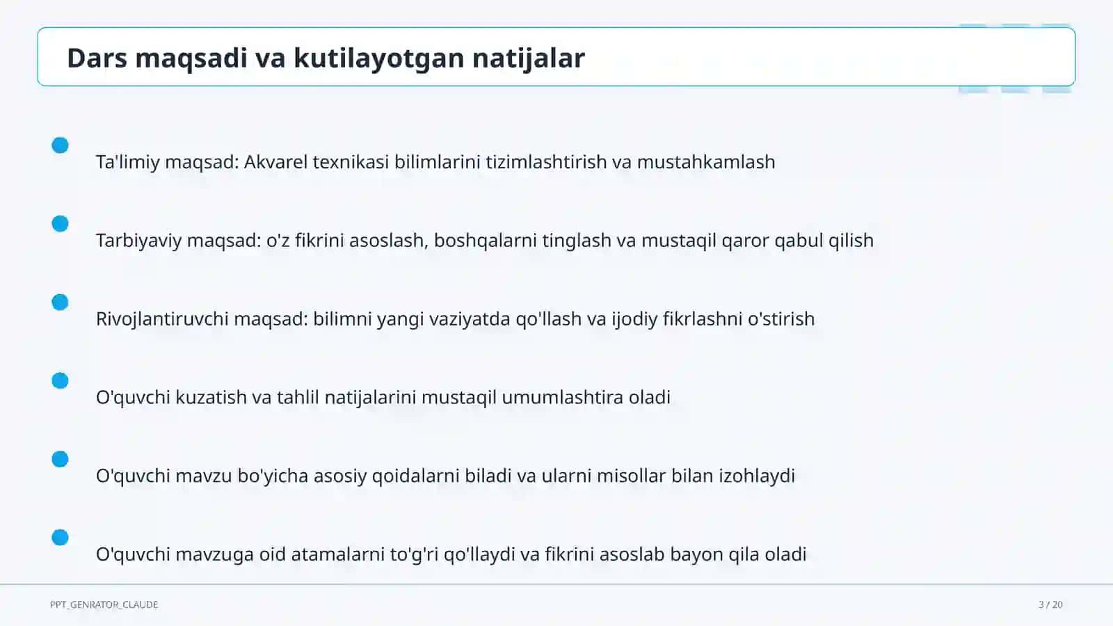 Akvarel texnikasi (5-sinf) 3