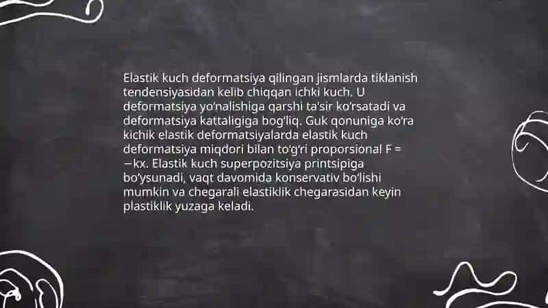 Elastik kuchlar 3