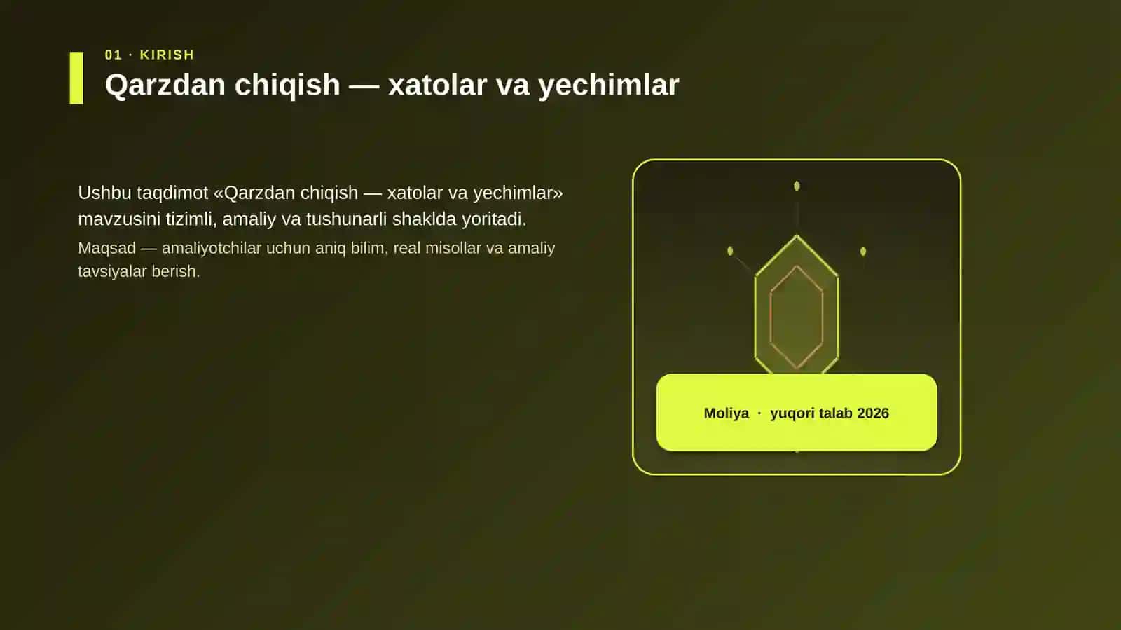 Qarzdan chiqish — xatolar va yechimlar 3