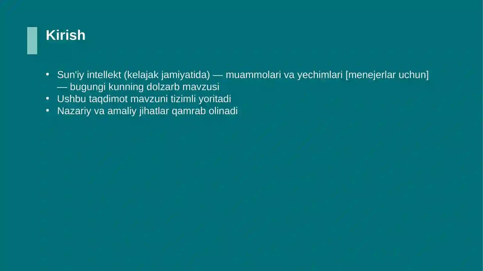 Sun'iy intellekt (kelajak jamiyatida) — muammolari va yechimlari [menejerlar uchun] 3
