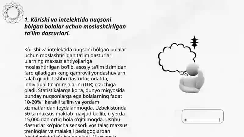 Kòrishi va intelektida nuqsoni bòlgan bolalar 3